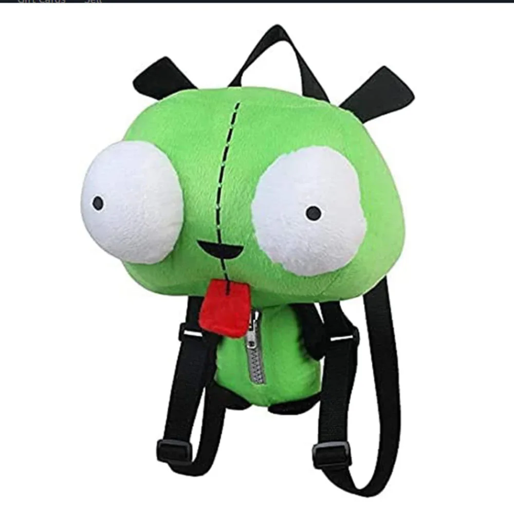 New Alien Invader Zim 3D Eyes Robot Gir Knapsack Cute Cartoon Green Kawaii Doll Knapsack for Children Birthday Xmas Gifts