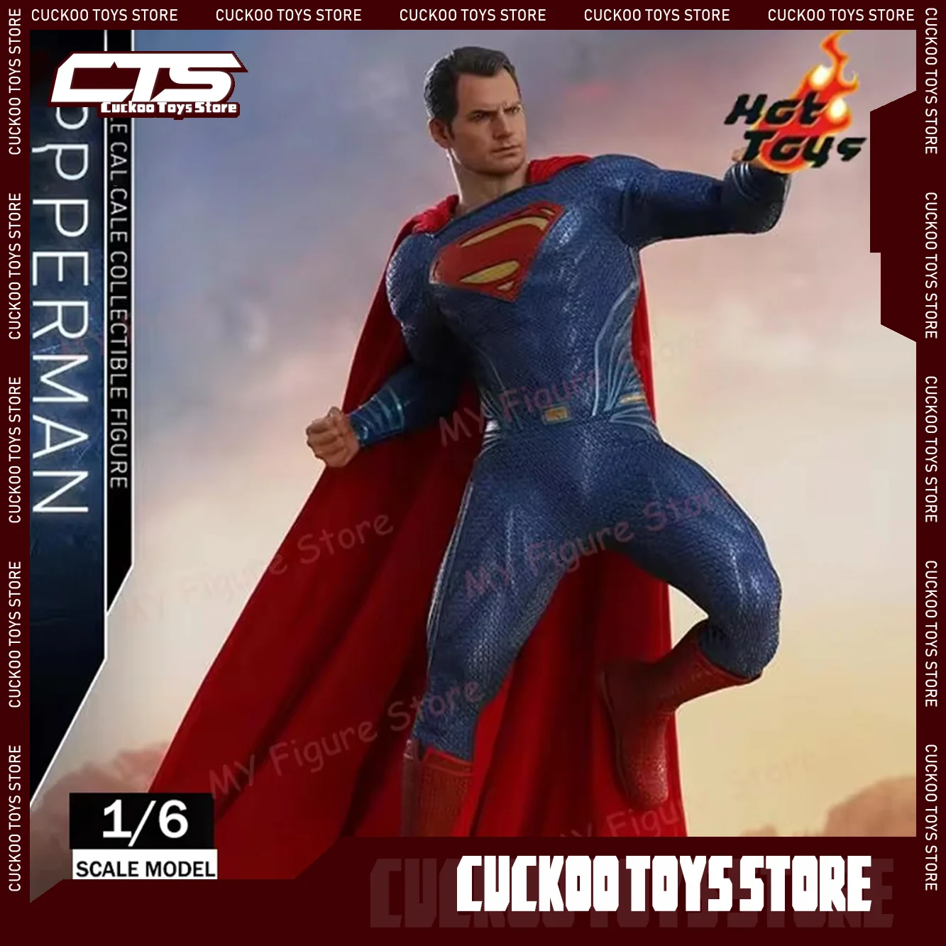 Original Hot toys Superman Action Figure 1/6 Justice League Superman 3.0 MMS465 Anime Figure Super-man Cyclops Model Toy Kid