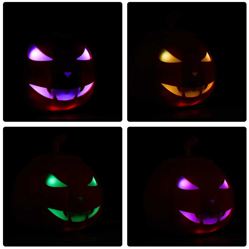 600W LED Pumpkin Fog Machine 6x3W 3in1 LED 500ml Tank 3500CFM Output Wireless Remote Ideal for Halloween Parties and Stage Event