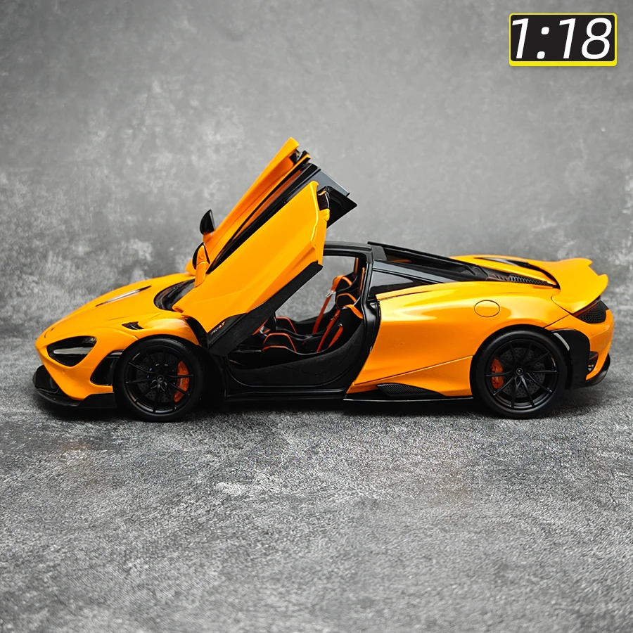 HPD 1:18 New McLaren 765LT Sports Car Alloy car Model Collection Gift Static display Holiday gift for boyfriend