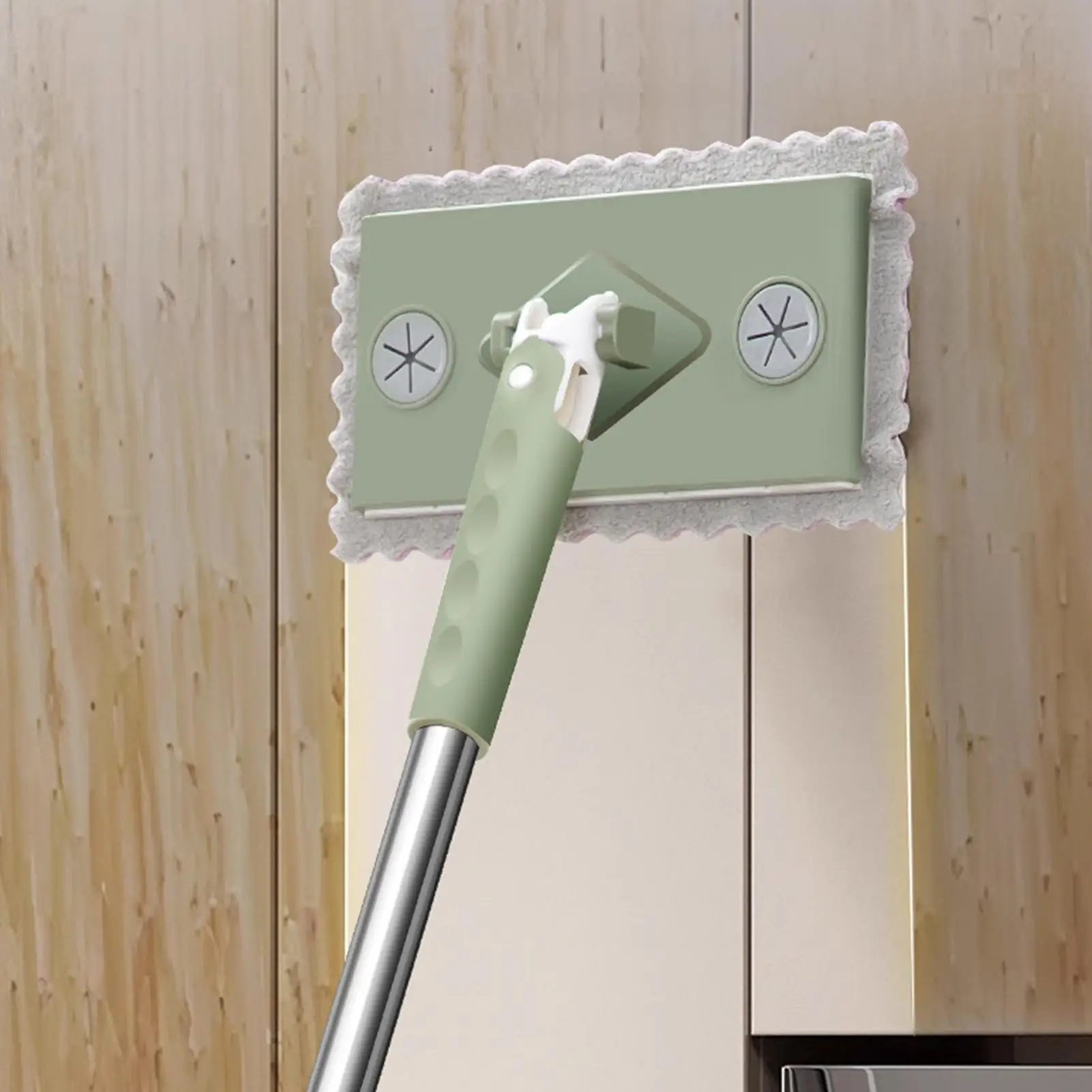 

Clip Mop Clip Mopping Tool With 2 Pads Convenient Cloth Changing Mop For Kitchen Bathroom Tile Car Apartment Living Room Bedroom