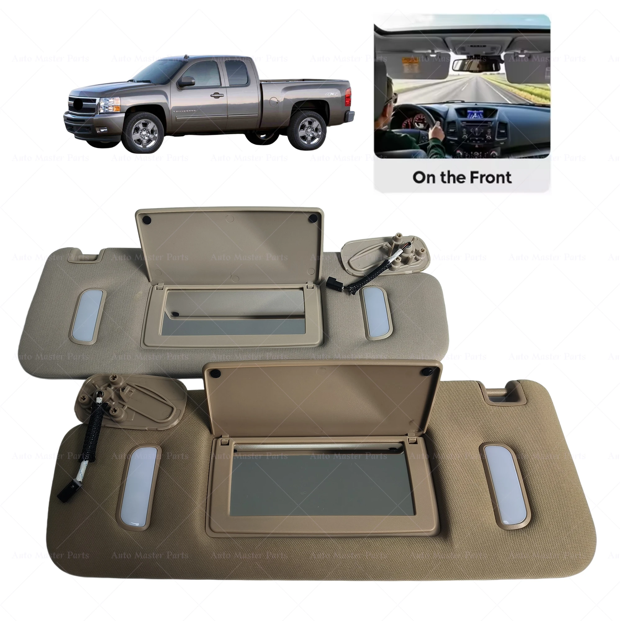 

Передний солнцезащитный козырек для Chevrolet Silverado 1500 2500 3500 HD 2007-2013 гг.