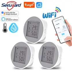 Tuya WiFi Sensor de Temperatura e Umidade, Termômetro, Home Indoor Hygrometer Detector, Suporta Alexa, Google, Smart Life App