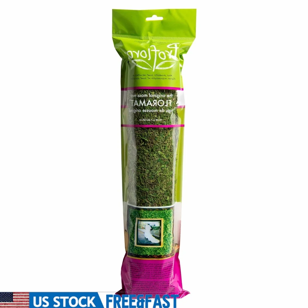 

Moss Mat 18 x 48 Inches Real Moss Liner Planters Artificial Turf Decoration Cuttable Adhesive Use Indoor Outdoor Gardening