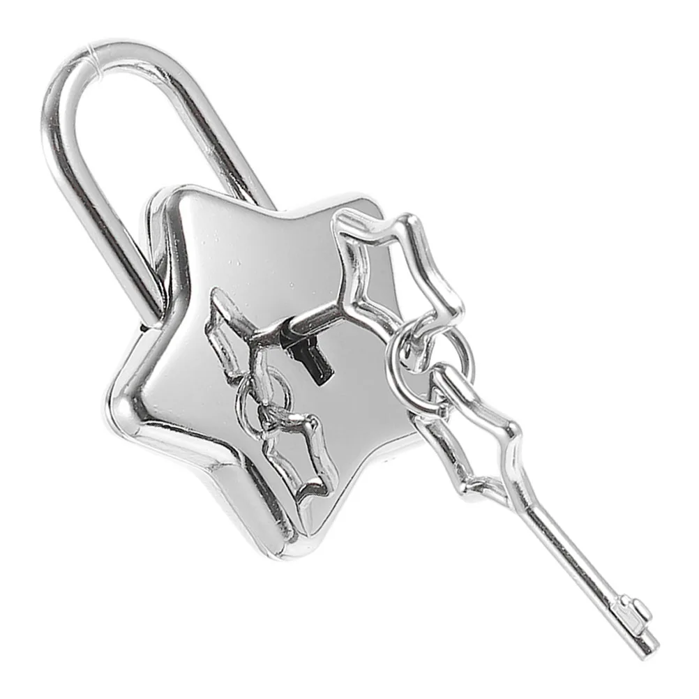 

Padlock Accessories Cute Star Shaped with Key Padlocks for Girls Suitcase Alloy Travel