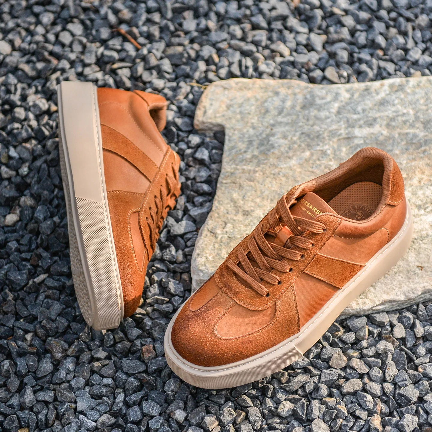 Vintage Distressed Top Layer Cowhide Dequn Shoes Breathable Versatile Low Top Casual Leather Shoes for Men Trendy