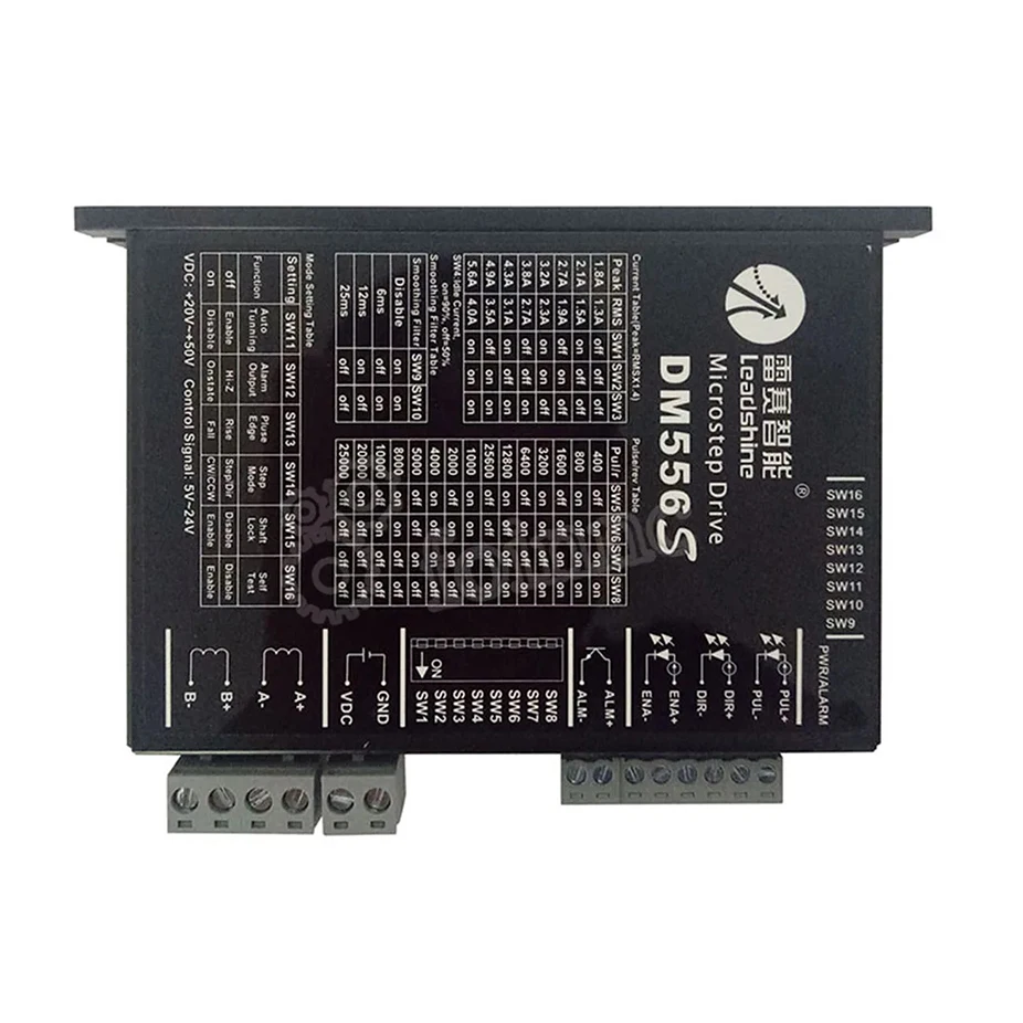 Leadshine two-phase stepper motor driver DM556S / 542S DC24V-50V 1.0-5.6A is suitable for NEMA23 stepper motor, instead of DM556