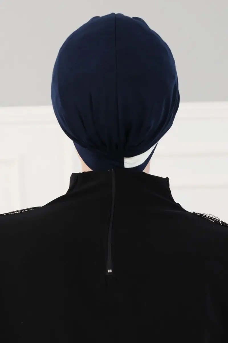 Cor dobro penteado osso azul marinho