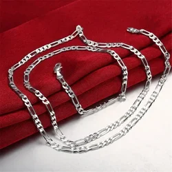 Fashion New Figaro Chain Necklace For Men Punk Silver Color Stainless Steel Long Necklace Men Hip Hop Jewelry Gift