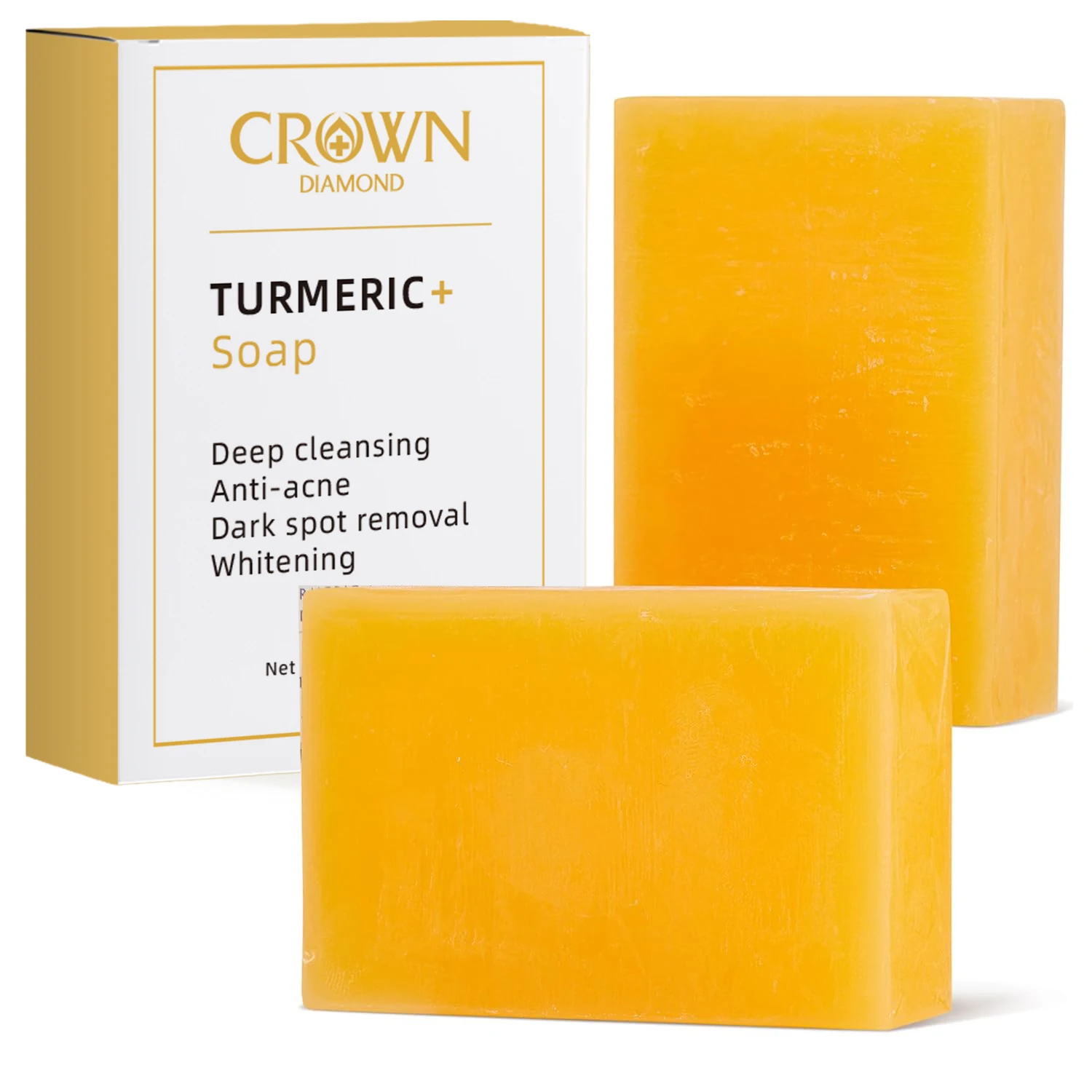 100g Original Turmeric Soap For Dark Spot Skin Whitening Facial Body Hand Make Soap Bar Deep Cleaning Ginger Moisturizing Soap