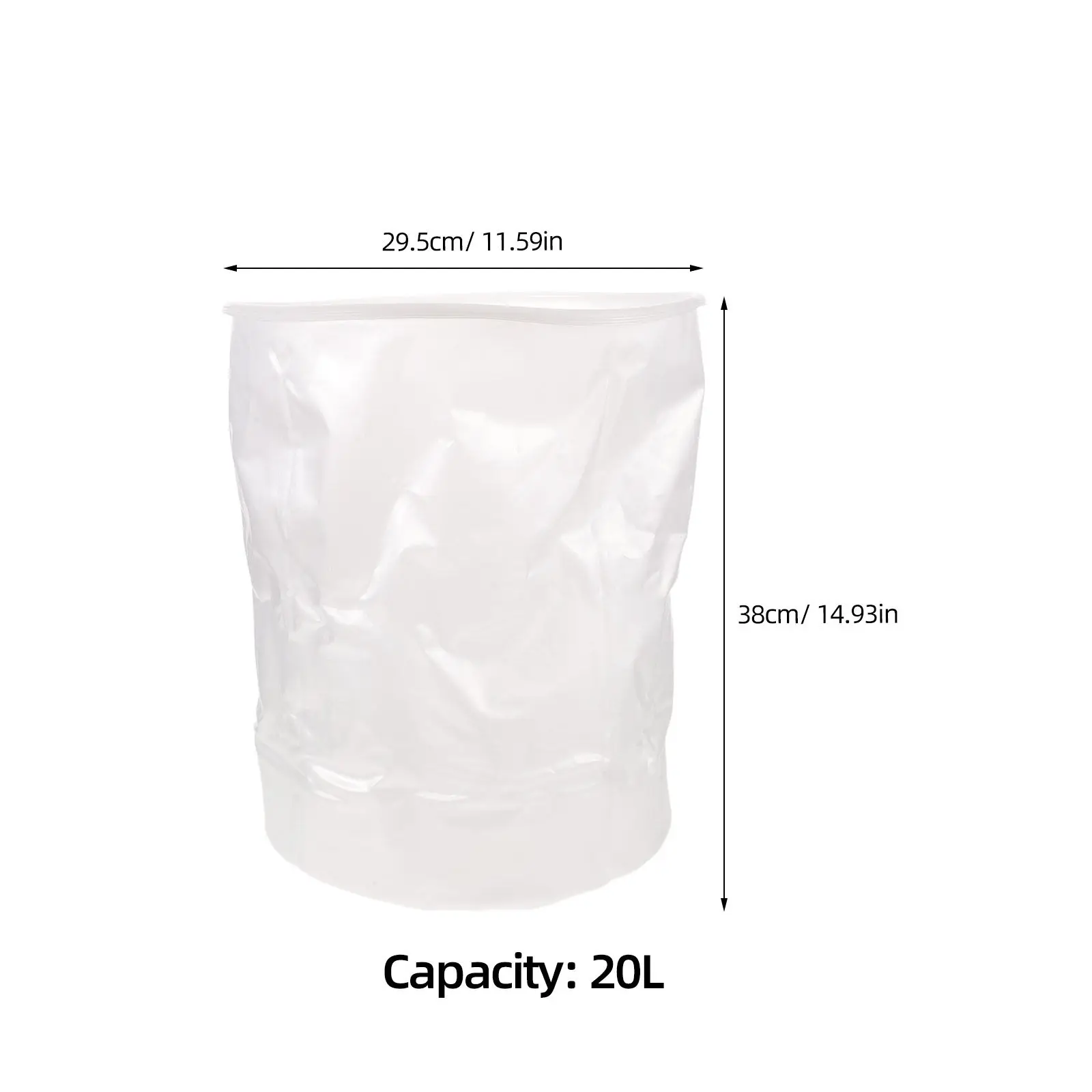 4Pcs 20L Bucket Liners Heavy Duty Pe Round Bottom Paint Mixing Concrete Mortar Grout Storage Industrial Bucket Liner Reusable