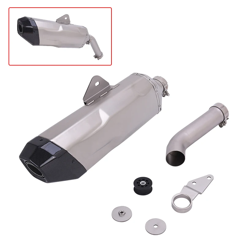 Slip On Motorcycle Exhaust System Escape Middle Link Pipe Muffler No DB Killer For BMW F800 F900 GS ADVENTURE  2024 2025 2026