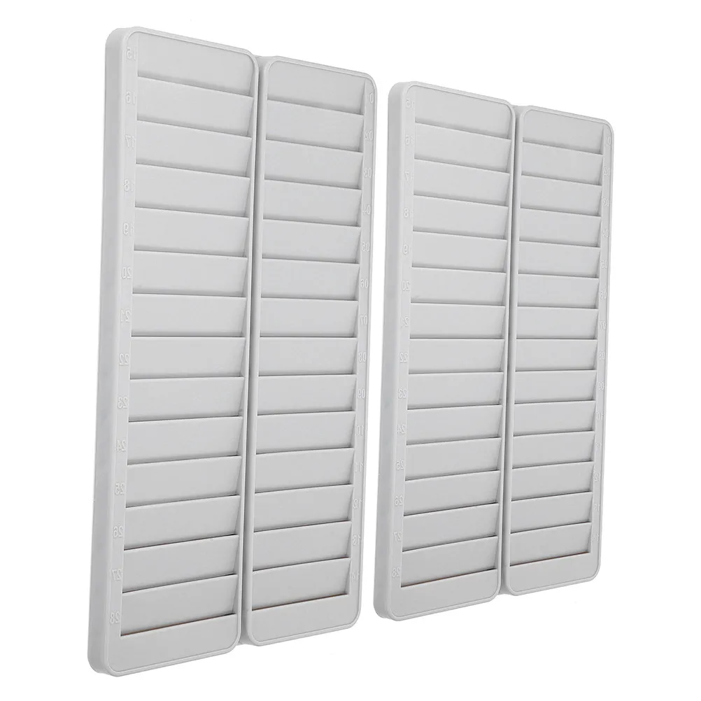 

2Pcs Multi Grid Plastic Cards Holder Rack for Time Cards Warehouse Material Documents Classification Labels Office Factory