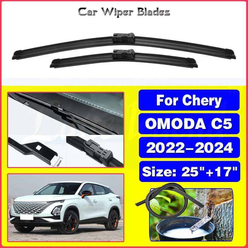 

2x For Chery OMODA C5 OMODA5 2022 2023 2024 Wiper Blades Rubber Front Window Windshield Windscreen Brushes Car Accessories