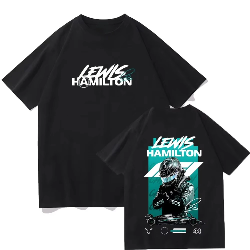 Camiseta Lewis Hamilton Champion, Ropa Deportiva de Automovilismo, Regalo para Fanáticos de las Carreras, Prenda de Algodón Puro, Nuevo Diseño, Unisex, Camisetas de Alta Calidad