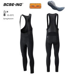 BCBE-ING Men Spring Autumn Cycling Bib Long Pants 7 Hours Elastic Interface Pad Cycling Pants Road Bike Tights Cycling Clothing