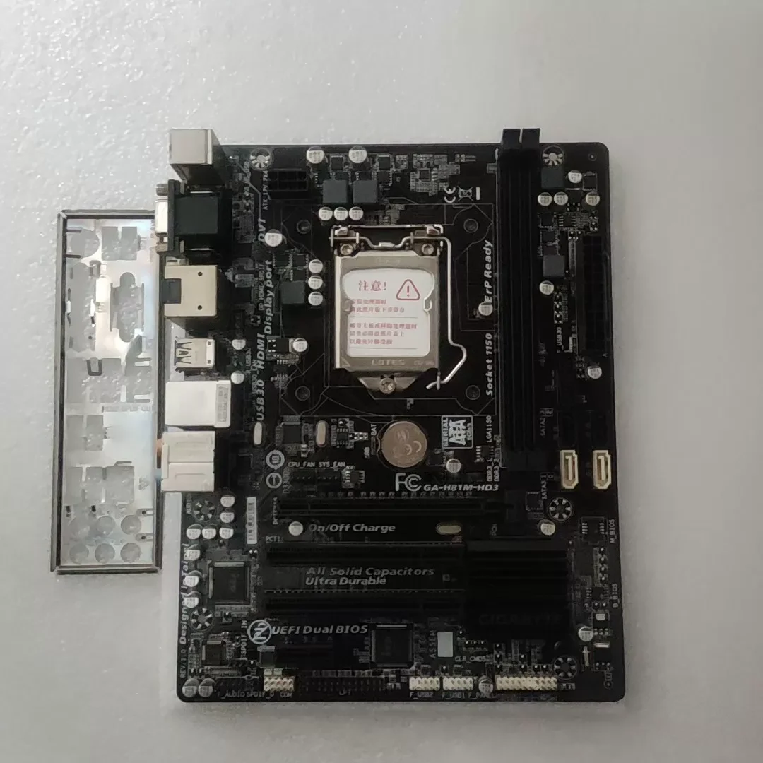

For Gigabyte GA-H81M-HD3 Desktop Motherboard H81M HD3 DDR3 1150 Mainboard 100% Tested OK