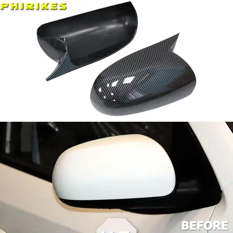 

For KIA K3 Cerato Forte 2009-2017 Carbon Fiber Car Exterior Body Side Door Rearview Mirror Cover Cap Shell Housing Sticker Trim