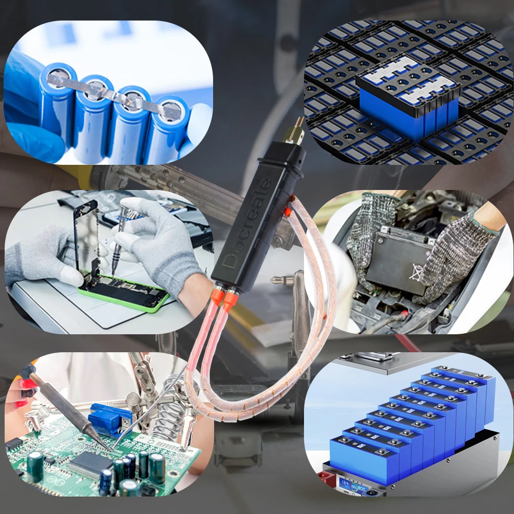 Battery Spot Welder Automatic Trigger Handheld Mini Portable Spot Welder DIY Battery Spot Welder Pen for 18650 Battery