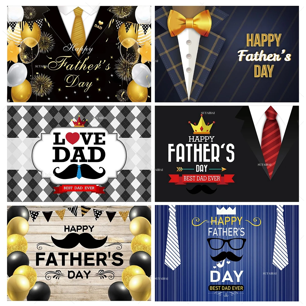 Gentleman Tuxedo Father's Day Backdrop Party Black and White Suit Bow Tie Luxury Dinner Photography Background for Father Man