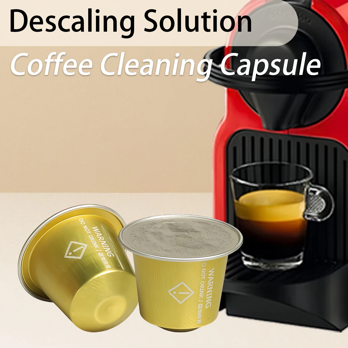 Coffee Machine Maintenance Cleaning Capsules, Universal Pod Cleaner for Espresso Coffee Makers, Remove Coffee Oil,