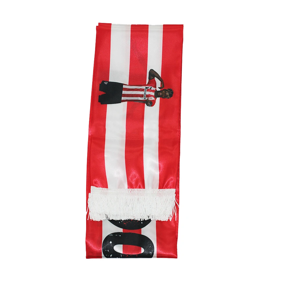 15x150cm  Double Side Printing Satin Football Soccer Fans Athletic Scarf Flags Silks Banner