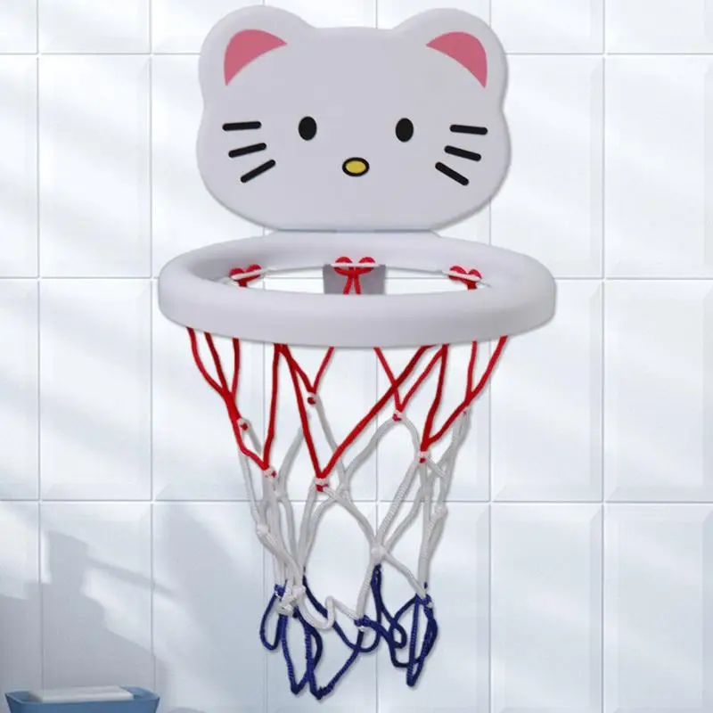 Giocattolo da bagno per basket Giocattolo per canestro da basket per cartoni animati Gioco da bagno interattivo portatile Set da gioco d'acqua per ragazzi e ragazze Casa in età prescolare