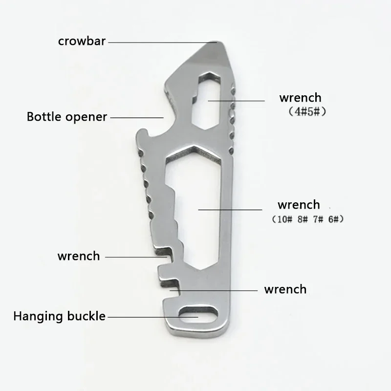 Portable Outdoor NEW MINI Multifunctional Adjustable Pry Bar Handrail Steel EDC Tainless Bottle Opener and Knife Hex Hand Tools