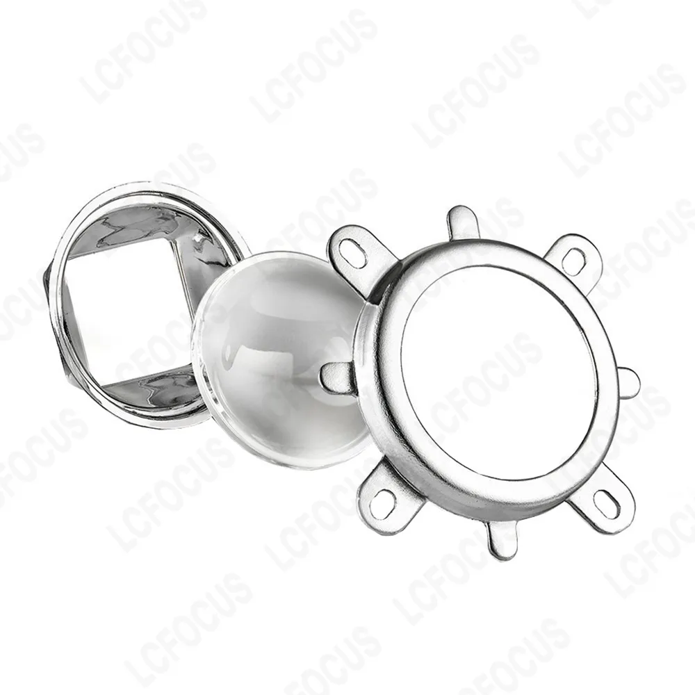 Imagem -04 - Conjunto de Lentes Led de 44 mm Vidro Óptico de 60 90 120 Graus Mais Colimador de Espelho de 50 mm Mais Suporte Fixo Adequado para Chip Led Cob de 20 w 30 w 50 w 100 w 1
