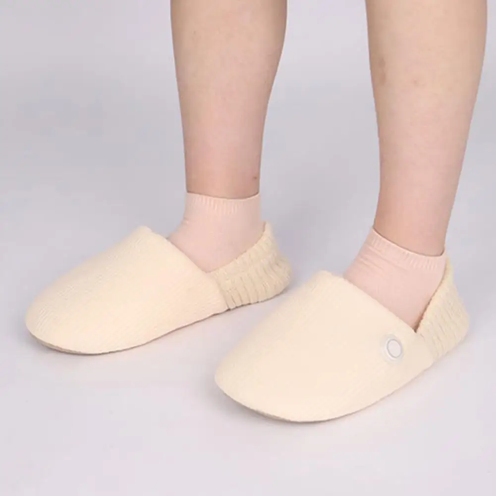 

Тапочки со скрытой батареей и карманами, электрическая хлопковая обувь с 3-мя настройками температуры для мужчин и женщин, домашние тапочки, грелка для ног