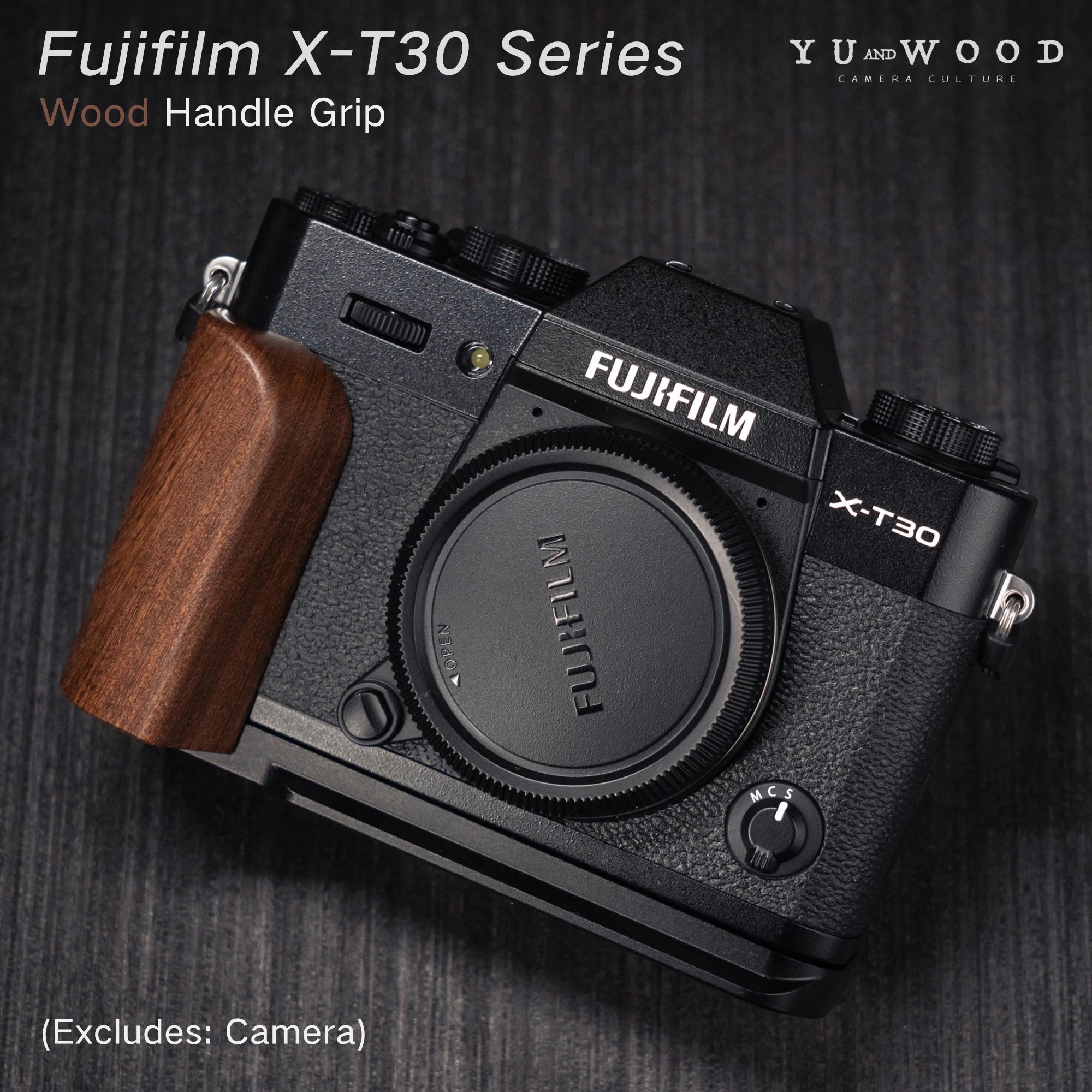 

Handmade Wooden Camera Hand Grip L Plate Quick Release Holder For Fujifilm XT30 XT30II XT30III Fuji X-T20