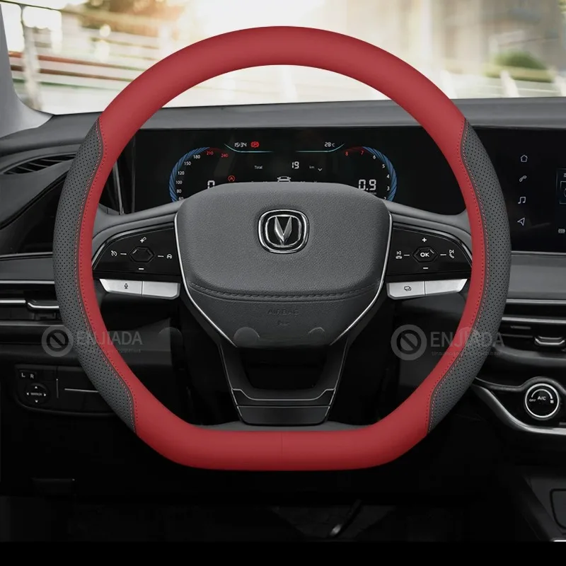 

Leather Car Steering Wheel Cover for Changan Hunter 2022 2023 2024 2025 2026 Auto Interior Accessories