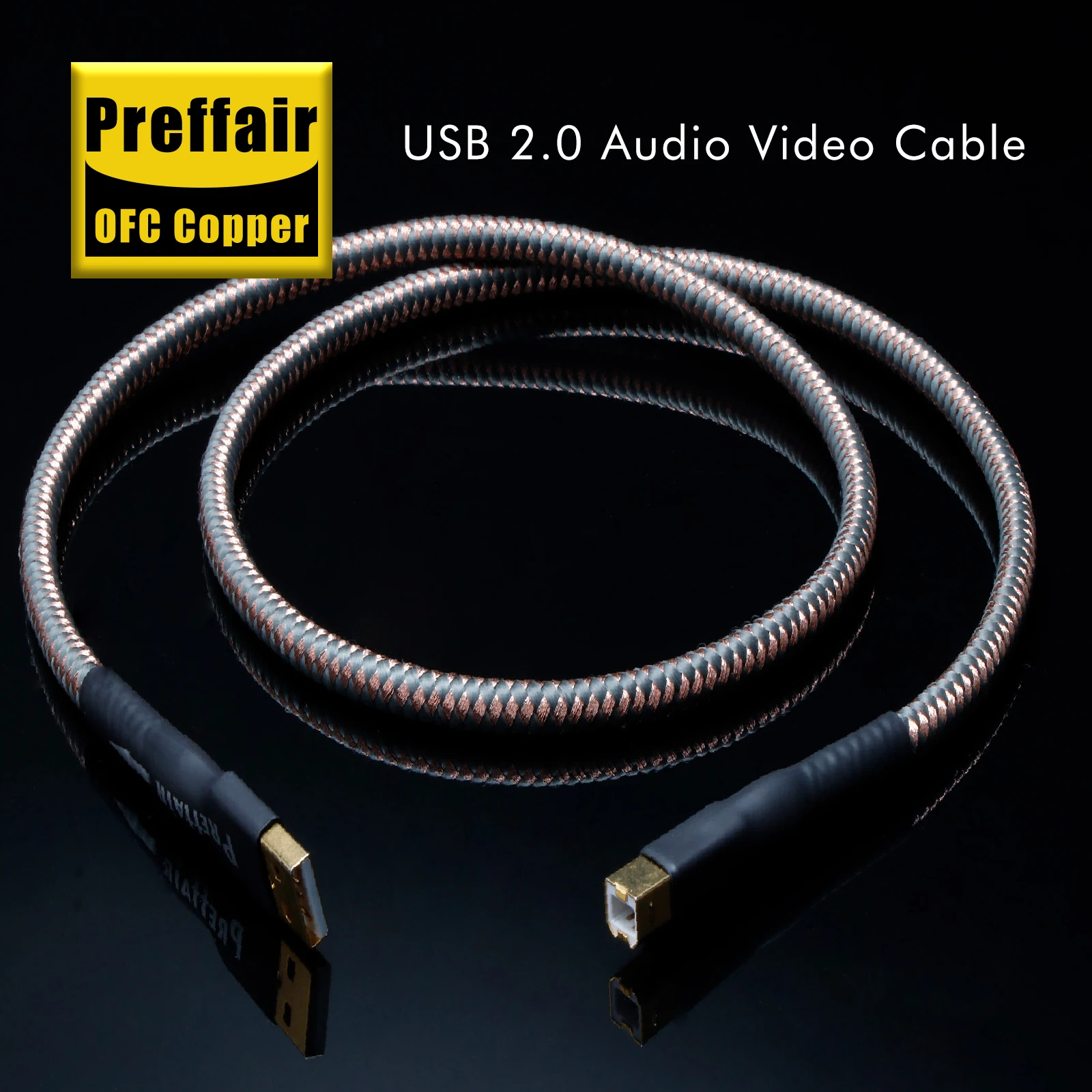 Preffair Hochwertiges USB2.0 Typ A zu B Drucker-/Scanner-Kabel mit Hoher Geschwindigkeit für Drucker, Monitore, Externe Festplatten und Scanner – Detail 2