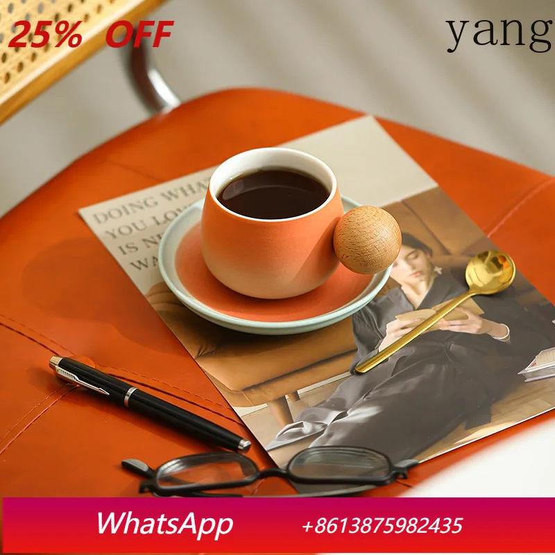 

Yjq 2pcs exquisite ins style ceramic coffee cup set afternoon tea mug business souvenir