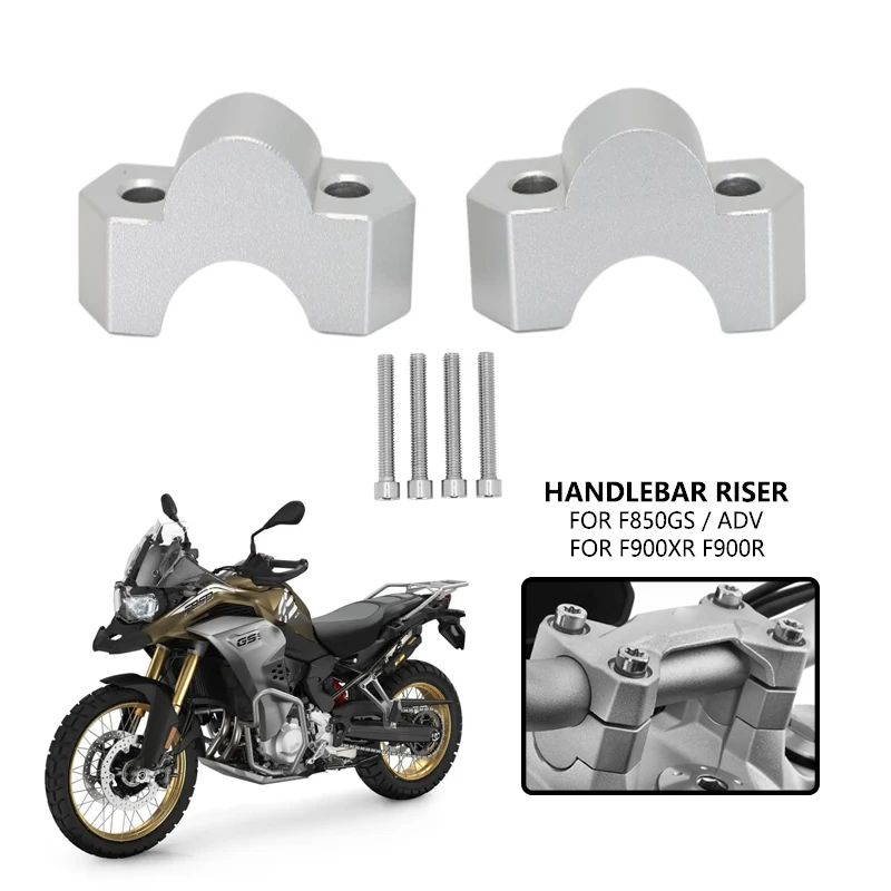 For BMW F850GS F900R F900XR Handlebar Riser Handle Bar Clamp Extend Adapter F850 GS Adventure F 900 R/XR 2018-2023  2021 2022
