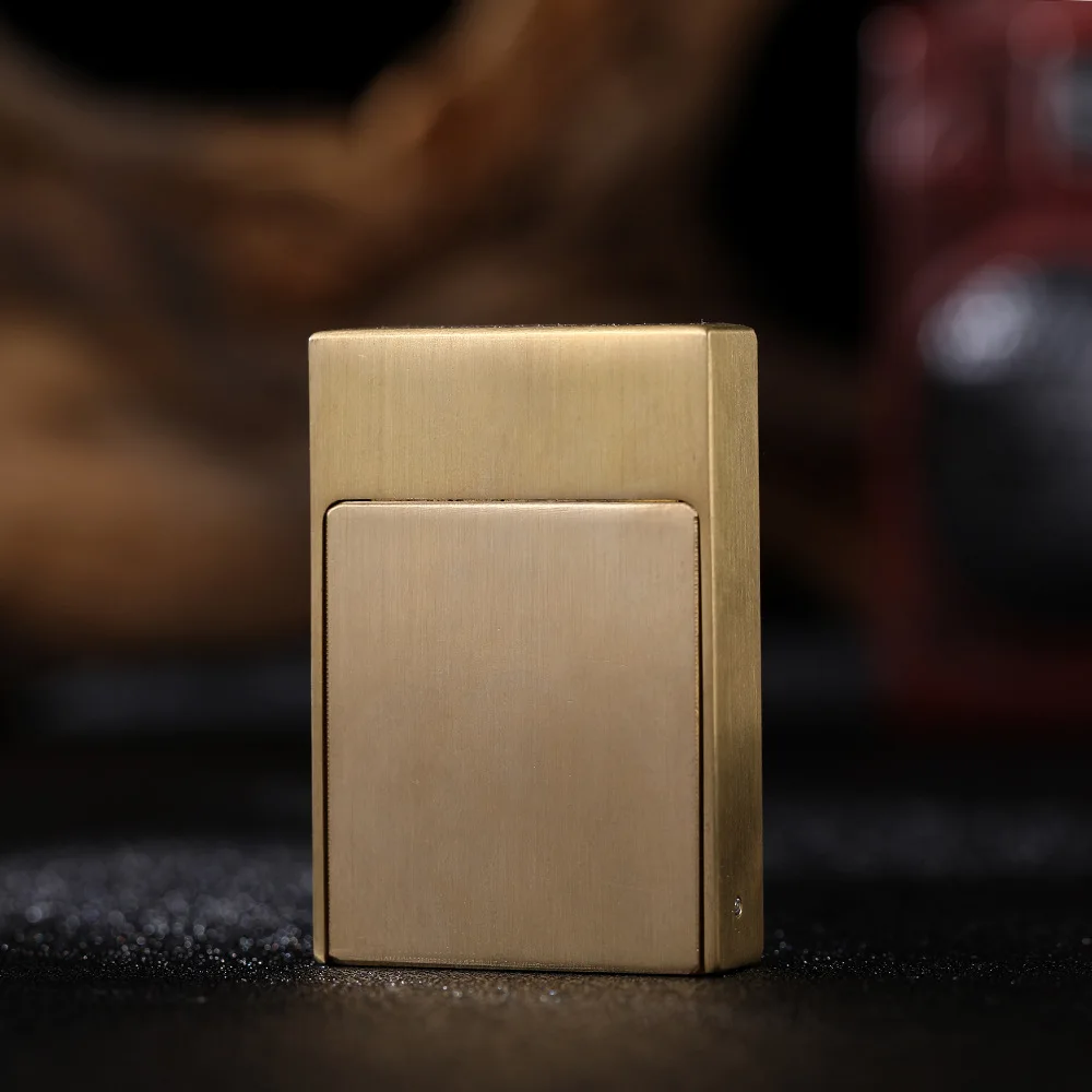 Classical Handmade Brass Drawer Fuel Oil Lighter Kerosene Lighter Matchbox Design Creative Personality Smoking Men\'S Gift