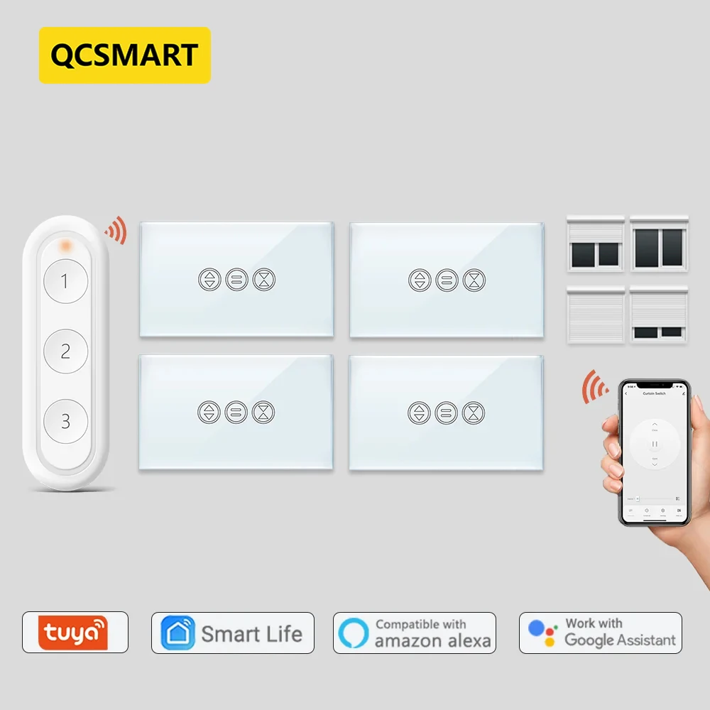 

Tuya Smart Life ZigBee3.0 US Curtain Blinds Switch and Remote for Roller Shutter works with Conbee 2 stick iobroker Jeedom