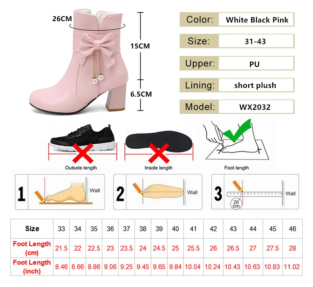 2024 Autumn New Women Side Zipper Bow Chain Beadwork Мартин Cапоги Comfortable Square Mid Heel Ankle Boots Fashion Shoes Chelsea