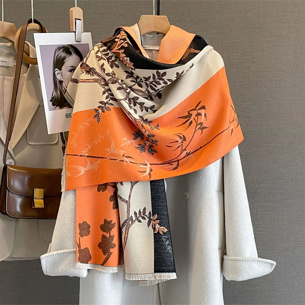 

Зимний кашемировый шарф для женщин, жаккардовая шаль, женская пашмина, элитный бренд, пончо, толстое одеяло, теплое Bufanda Echarpe Femme