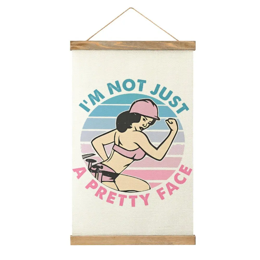 I M Not Just A Pretty Face Blue Collar Wome Draw Office Wall Decoration Canvas Hanging Picture Casual Graphic Humor Graphic Styl