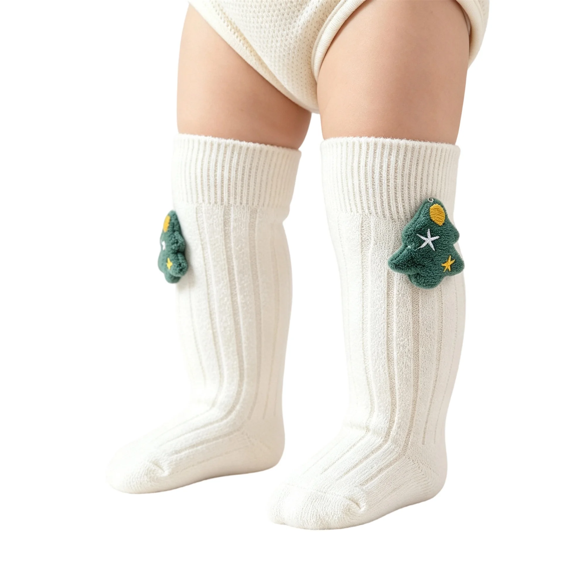 Baby Knee High Socks Christmas Infant Long Socks Stockings for Boys Girls