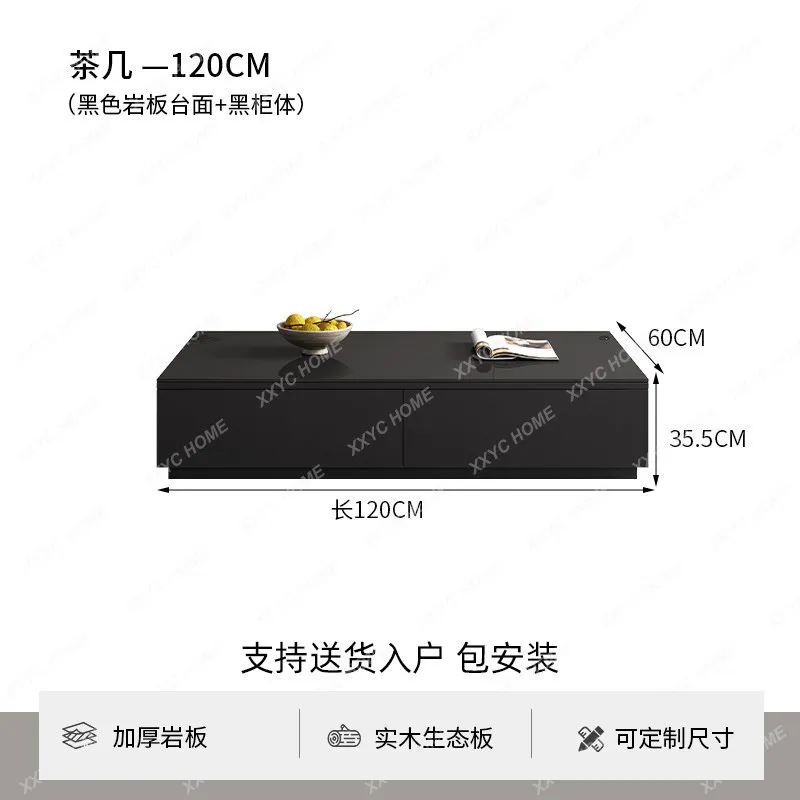 Solid wood rock panel TV cabinet, modern simple household floor cabinet, light luxury solid color advanced floor cabinet