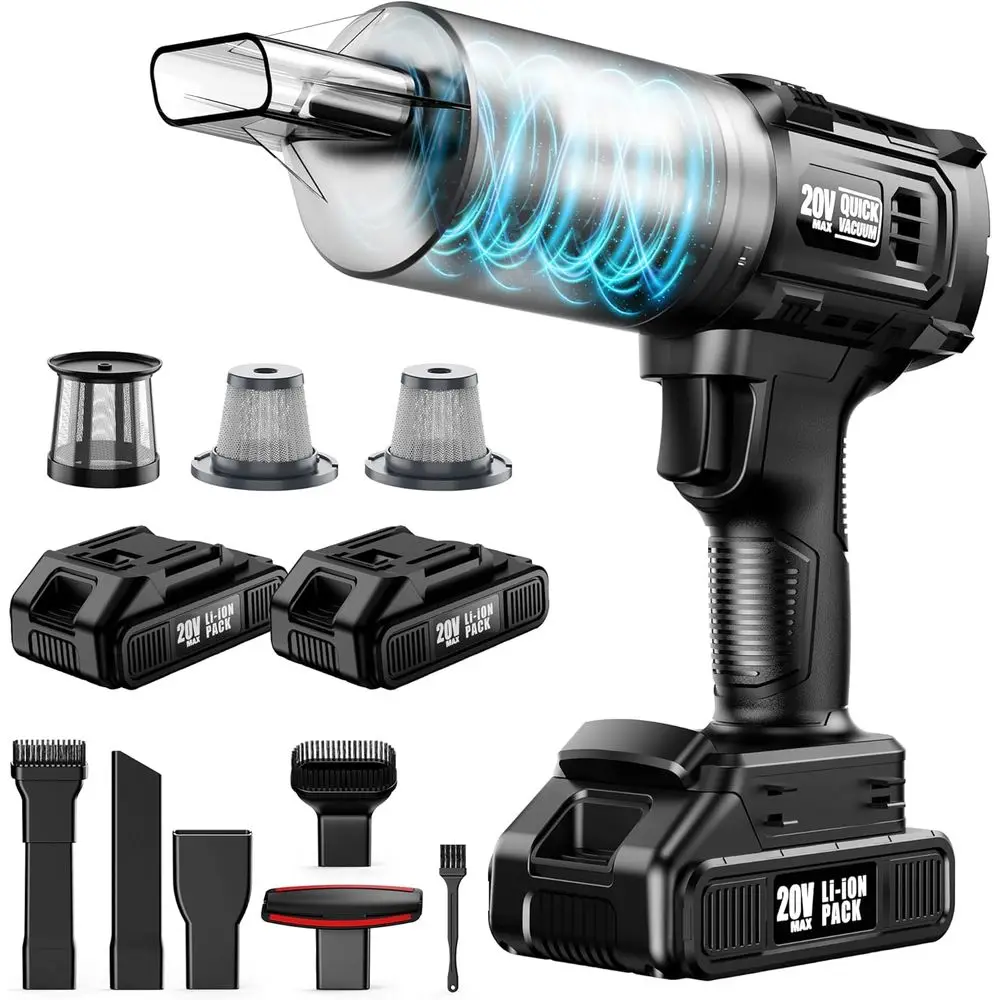 

Ручной пылесос с мощностью всасывания 35000PA для автомобиля и дома, портативный, перезаряжаемый, легкий, с HEPA-фильтром, быстрая уборка.