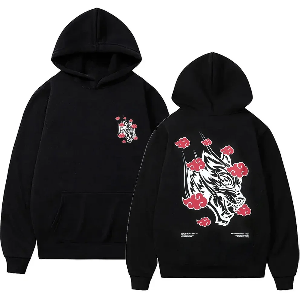 Darc Sport Wolves Oversized Hoodies Fitness Gym Workout Cotton Sweatshirts Sports Men Unisex Pullover American Style Top Casual