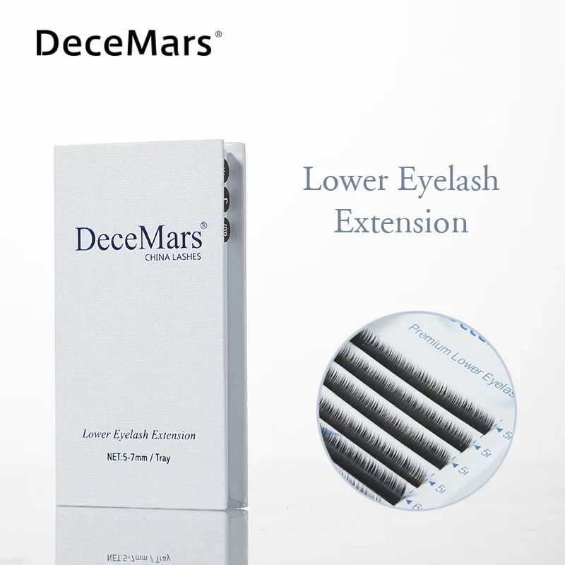 DeceMars Untere Wimpernverlängerung 5mm 6mm 7mm Länge für Untere Wimpern