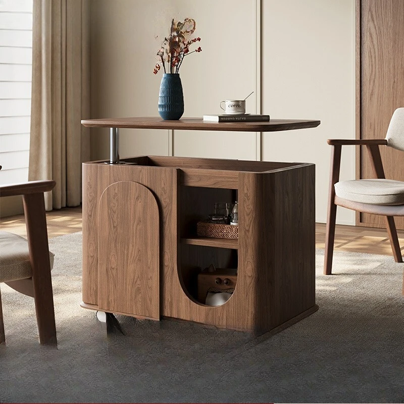 

Movable coffee table modern simple small apartment home living room sofa side cabinet retro wabi sandy wind multi-functional car