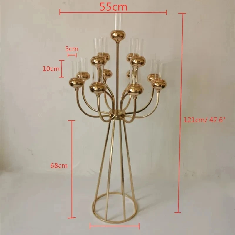 4/6/8 Stück Metall-Kerzenhalter, Ständer für Hochzeitstischdekoration, Weihnachtsdekoration für Zuhause und Partys – Detail 2