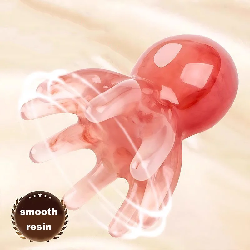 8/14-tooth Octopus Massage Comb Resin Version, Hair Care, Acupoint Massage, Stress Relief, Anti-Hair Loss, Portable Home H