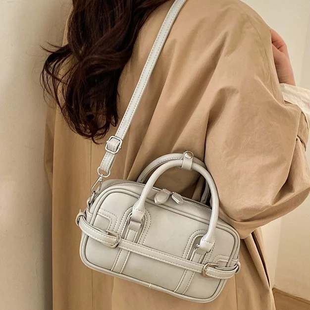 

Американская винтажная сумка Y2K из искусственной кожи с декоративной строчкой, сумка через плечо, кроссбоди, кошелек, вместительная сумка для хранения, женские сумки