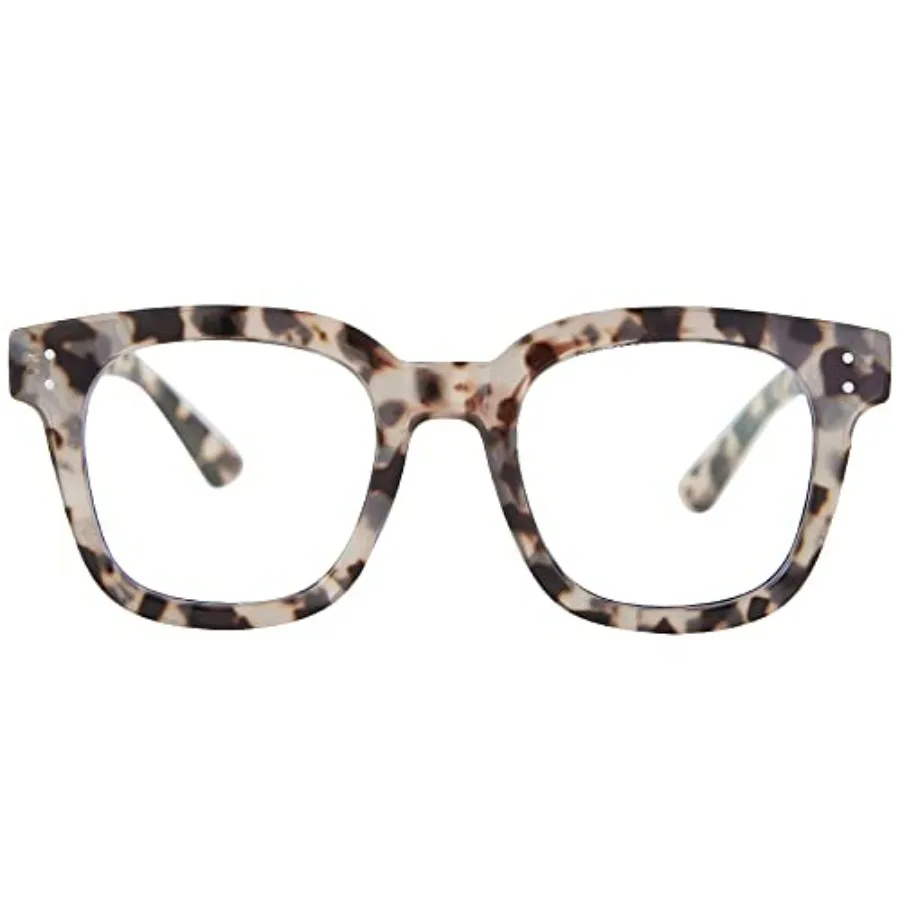 

Blue Light Blocking Glasses Oversized Fashion Blue Light Glasses for Women Anti Eyestrain and UV Protection Computer Eyeglasses
